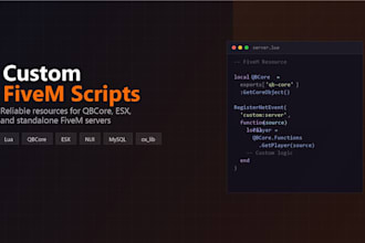 build a custom fivem script or resource