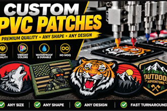 design custom pvc patches, rubber patches and tactical patches
