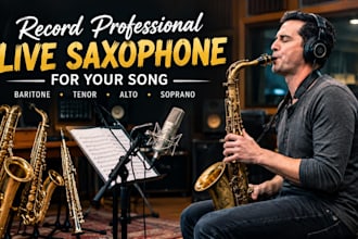 record professional live saxophone for your song