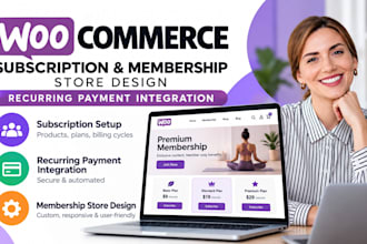 build woocommerce subscription store with recurring payment setup
