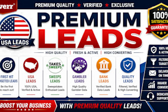 premium USA leads, sweeps leads, mega million leads, first hit leads