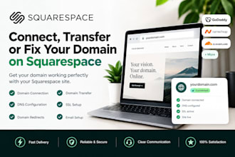 connect, transfer or fix your domain on squarespace