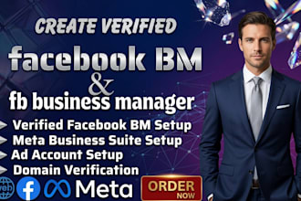 create verified facebook bm, fb business manager and meta pixel with instagram