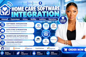 integrate hubstaff  connecteam axxess  wellsky, axiscare matrixcare  more
