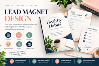 design a professional canva lead magnet, freebie or PDF