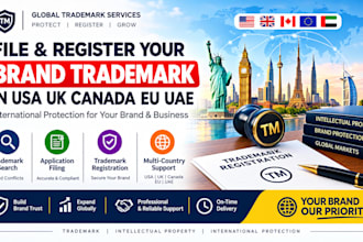 file and register your brand trademark in USA UK canada australia euipo and uae