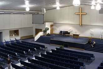 do church permit and architectural plan for interior, exterior and stage design