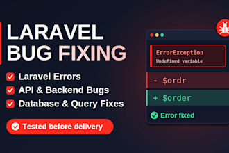 develop, fix and upgrade your laravel website