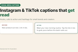 write engaging instagram and tiktok captions with hashtags