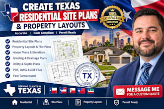 create texas residential site plans and property layouts