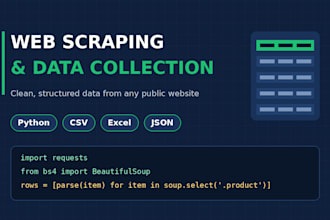 do web scraping and data extraction