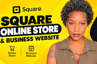 redesign or design square online store and square business website
