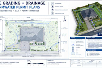 design site grading drainage and storm water permit plan for construction