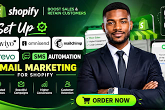 setup klaviyo omnisend malichimp brevo sms automation email marketing on shopify
