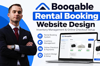 design booqable rental booking website with inventory setup