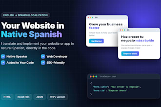 localize and translate your website or app from english to spanish