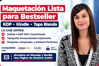 maquetaré tu libro en español para amazon KDP tapa blanda e imprenta