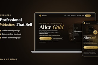 create your digital product and a professional website