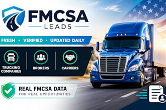 provide 2000 fresh trucking leads from fmcsa database