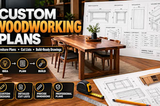 create custom woodworking plans, furniture plans and cut lists
