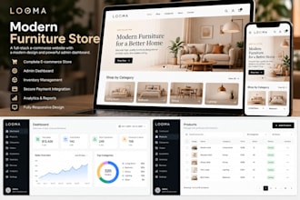 build a responsive e commerce website with admin dashboard