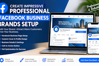 create impressive professional facebook business brands setup