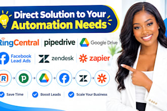 ringcentral pipedrive google drive facebook lead ads zendesk zapier integration