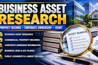 research business assets and property records