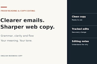 proofread and edit your business emails and website copy