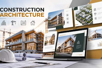 construction presentation, architecture project presentation, powerpoint designs