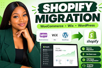 migrate woocommerce to shopify, wix to shopify, wordpress to shopify migration