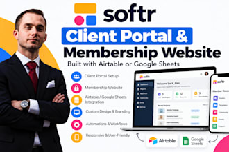 build a softr client portal with airtable or google sheets
