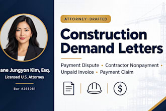 draft a powerful construction payment dispute demand letter as a US attorney