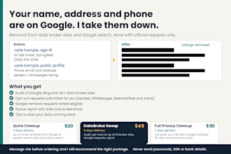 remove your personal information from data broker sites and google