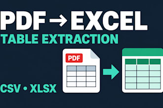 convert PDF tables to excel CSV or xlsx