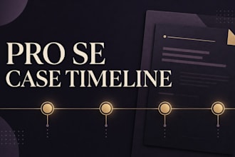 create a professional pro se case timeline for your litigation