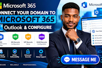 connect your domain to microsoft 365 outlook and configure dns mx spf dkim