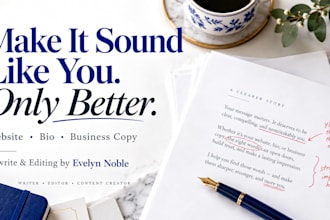 rewrite your website, bio, or business copy to sound polished and human