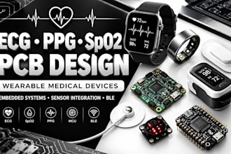 design custom ecg ppg spo2 pcb for wearable medical monitoring devices and ble