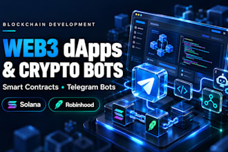 develop web3 dapps, ai crypto bots and telegram bots for solana and robinhood