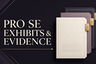 organize exhibits and evidence for your pro se court case