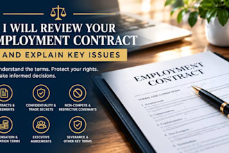 review your employment contract and explain key issues