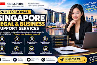 provide singapore company registration, legal research and contact drafting