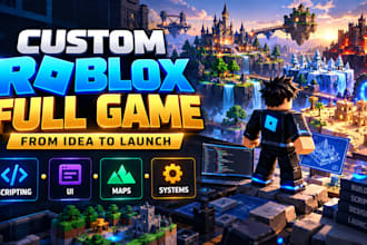 develop custom roblox full game creation roblox game scripting game development