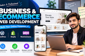 a business, corporate or ecommerce website development