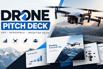 drone pitch deck, uav presentation, aerospace investor pitch deck design service