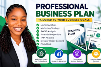 write a professional business plan with financial projections