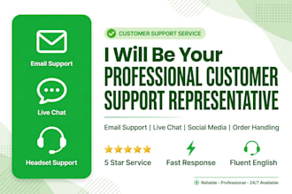 be your professional customer support and live chat agent