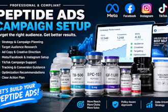 run peptide ads, peptide facebook ads, google ads and meta ads for brands