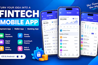 build fintech mobile app, payment app, wallet app or banking app